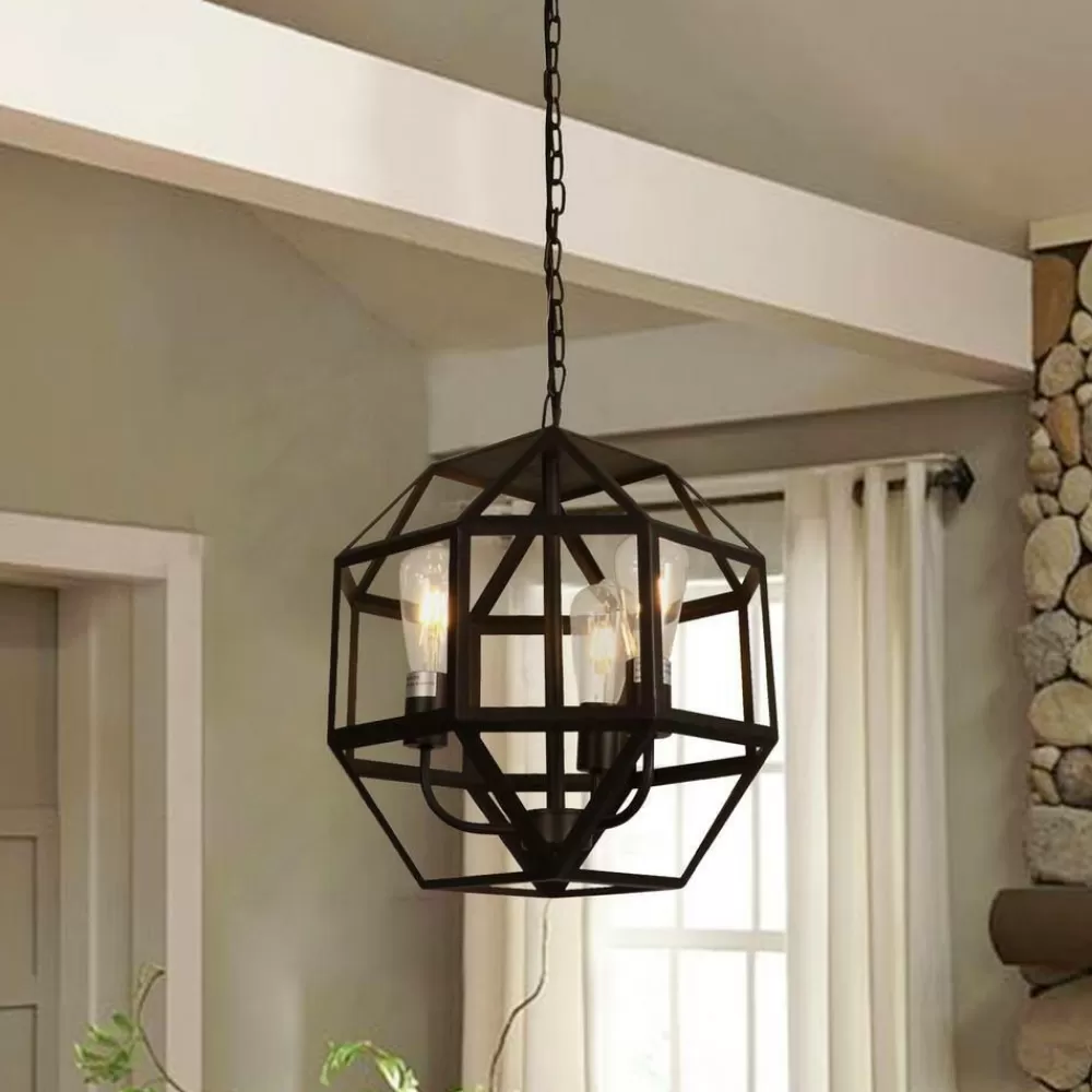 * 3-Light Brown Ukani Matte Chandelier By Warehouse Of Tiffany Hot