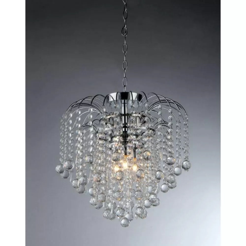 * Candace 4-Light Crystal Chrome Chandelier By Warehouse Of Tiffany Outlet