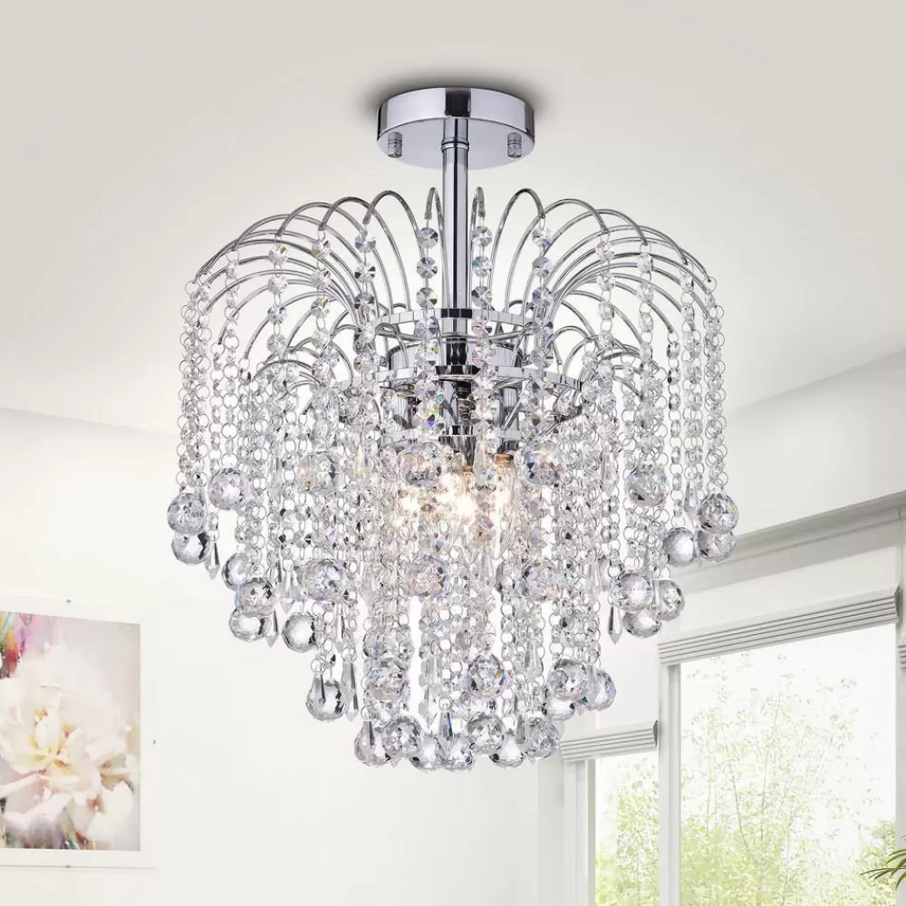 * Candace 4-Light Crystal Chrome Chandelier By Warehouse Of Tiffany Outlet