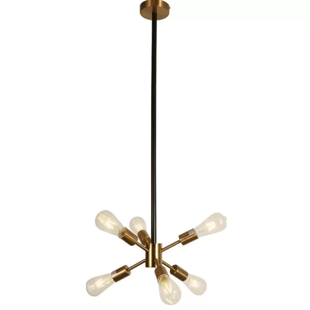 * Eukleid 6-Light Gold Chandelier By Warehouse Of Tiffany New