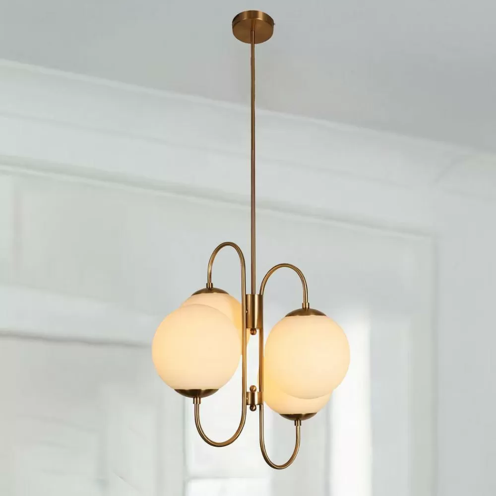 * Eziz 4-Light Gold Chandelier By Warehouse Of Tiffany Cheap