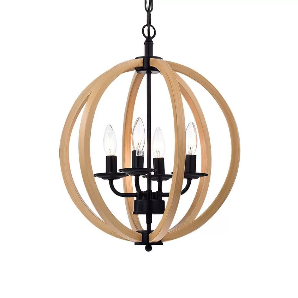 * Fedelmid 4-Light Black Pendant By Warehouse Of Tiffany Cheap