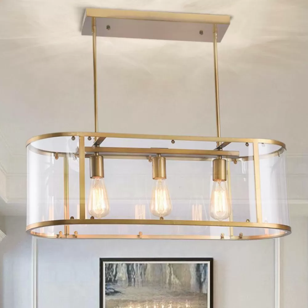 * Nefer 3-Light Brushed Brass Chandelier By Warehouse Of Tiffany Shop