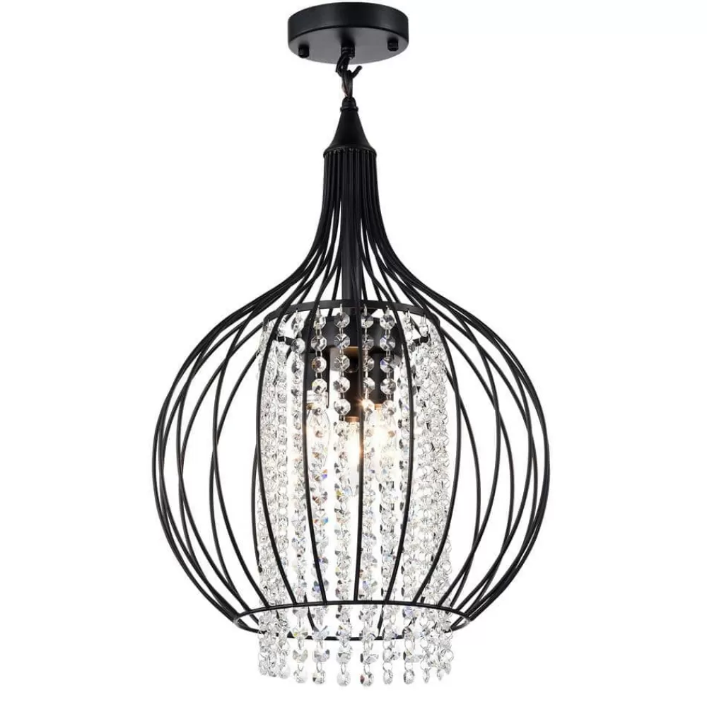 * Rena 3-Light Matte Black Chandelier By Warehouse Of Tiffany New