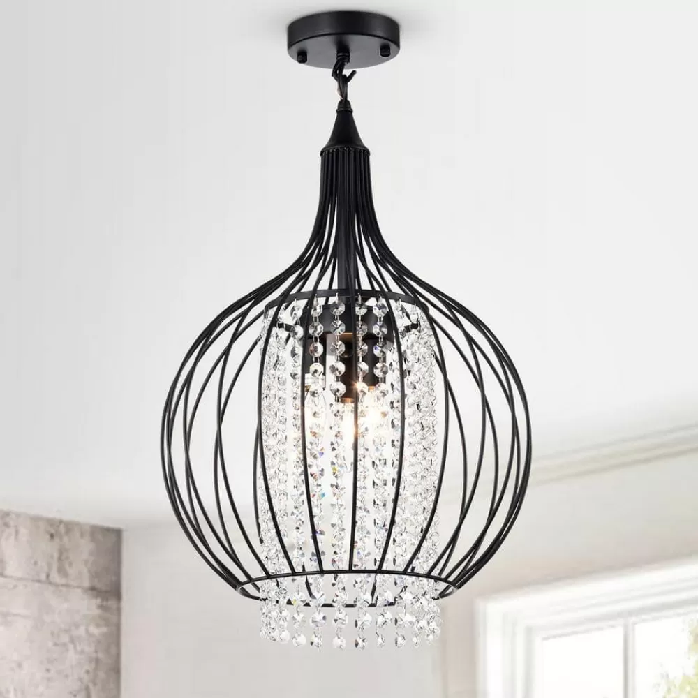 * Rena 3-Light Matte Black Chandelier By Warehouse Of Tiffany New